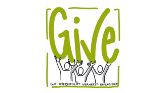 Grünes Logo der Servicestelle Bürgerschaftliches Engagement GIVE
