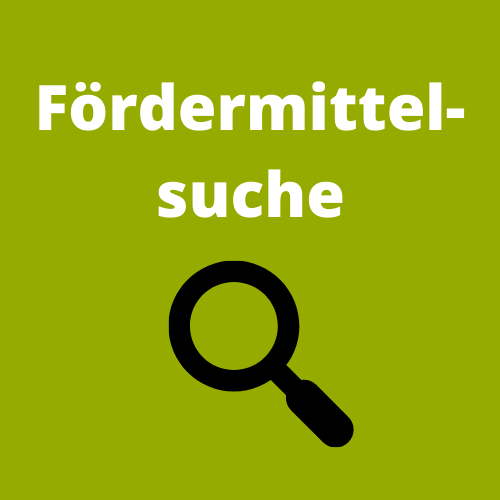 Lupensymbol und Verlinkung zur Fördermittelsuche