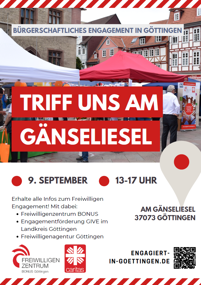 Plakat "Triff uns am Gänseliesel" am 09.09.2022