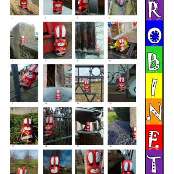 Osterrätsel 2021 - Seite 1 Eine Fotogalerie mit Photos, auf denen ein roter Osterhase zu sehen ist