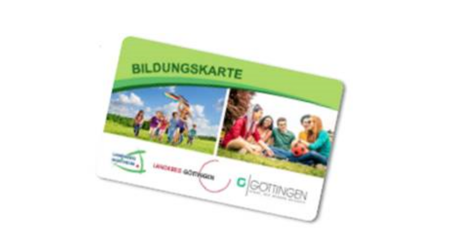 Bildungskarte im Scheckformat