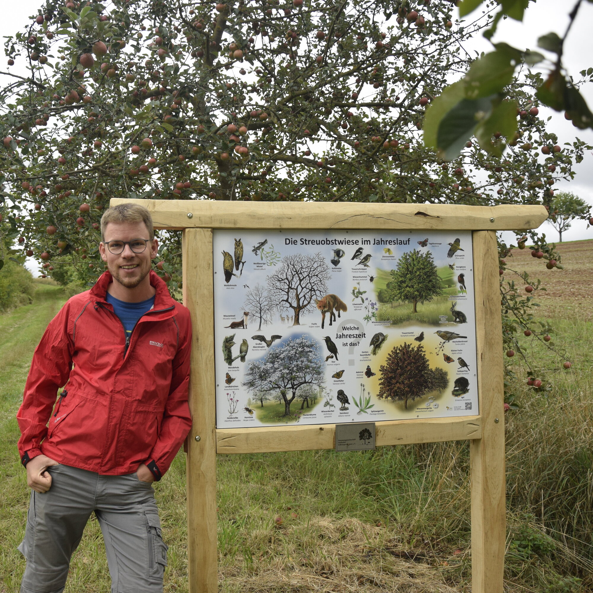 Jonas Fröhlich, 1. Vorsitzender IG Streuobst Schwiegershausen. Streuobstwiese Schwiegershausen