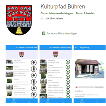 Screenshot der App bei Google Play Screenshot der App bei Google Play