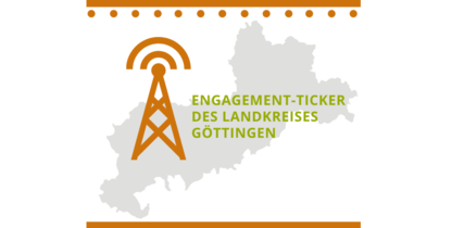 Engagement-Ticker des Landkreises Göttingen Funkturm des Engagement-Tickers und Umriss des Landkreises Göttingen